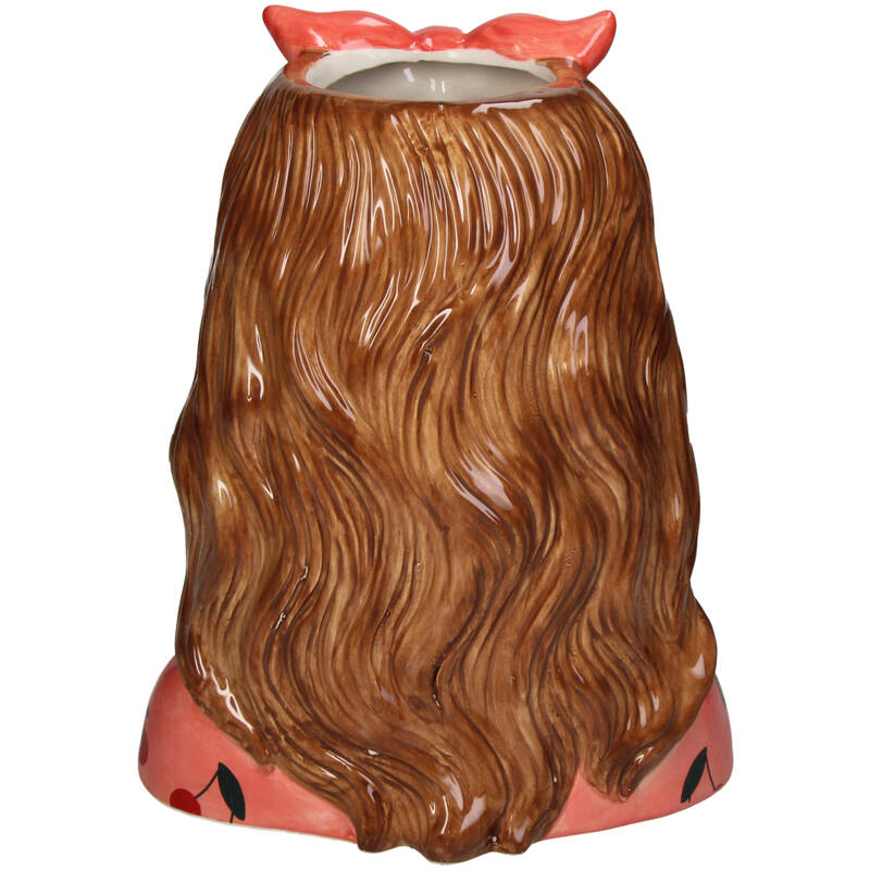 Vase Jessie Bow + 10X Real Touch Tulips Orange