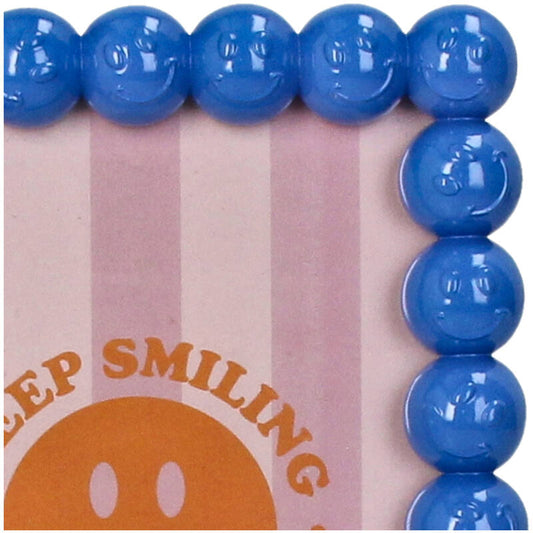 Photo Frame Smiley Polyresin Blauw 10X15Cm