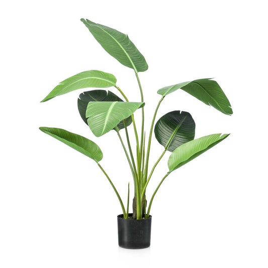 Strelitzia - 120cm - In zwarte pot - Kunstplant - Botanic-Vibes