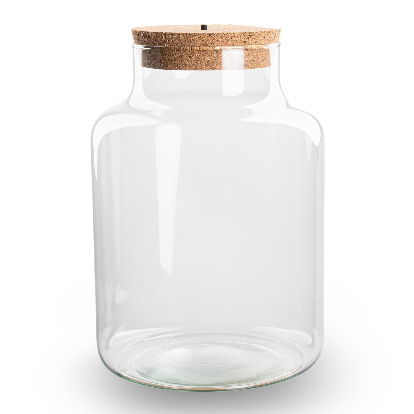 Terrarium fles met kurk - Little Milky met led kurk - Gesloten groot terrarium ↑ 24.5 cm - Botanic-Vibes