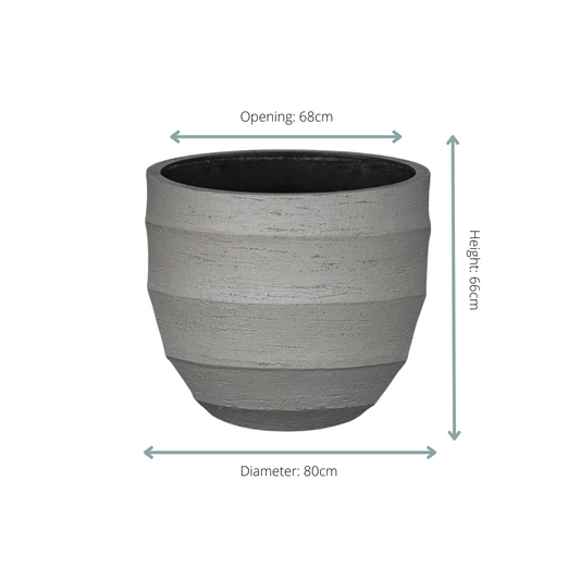 Pot Bordo New Egg Grey D80 x H66 - Botanic-Vibes