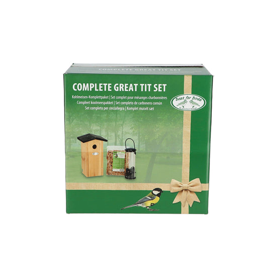 Great Tit Package - Birdhouse And Bird Food - Garden Accessories
