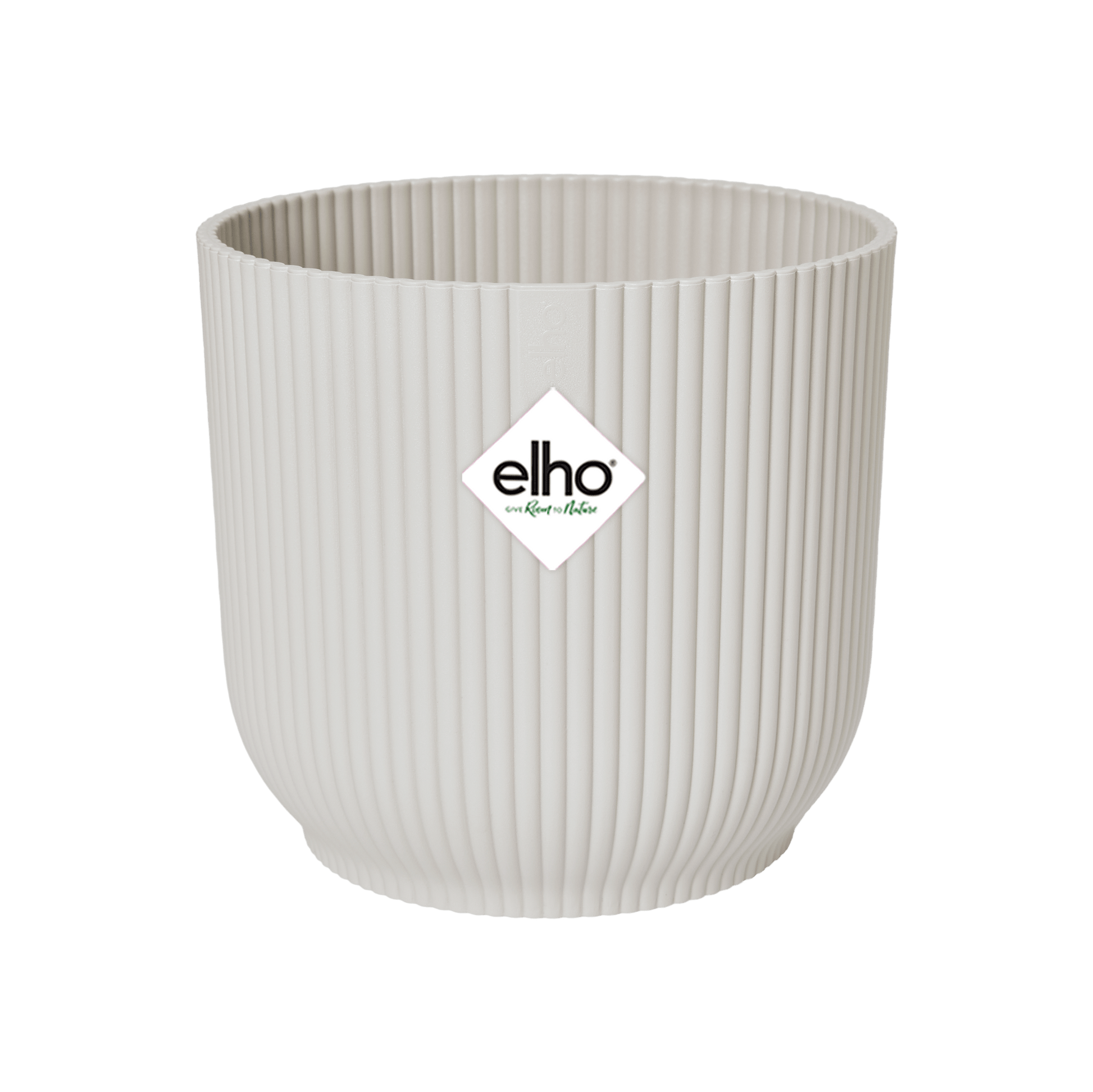 Topf elho Vibes Fold Round Weiß – mit Rollen – D35 × H33 - Botanic-Vibes