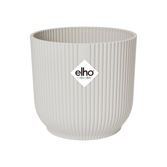 Topf elho Vibes Fold Round Weiß – mit Rollen – D35 × H33 - Botanic-Vibes
