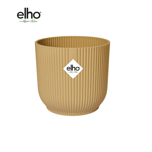 Topf elho Vibes Fold Round Gelb – D14 × H13 - Botanic-Vibes