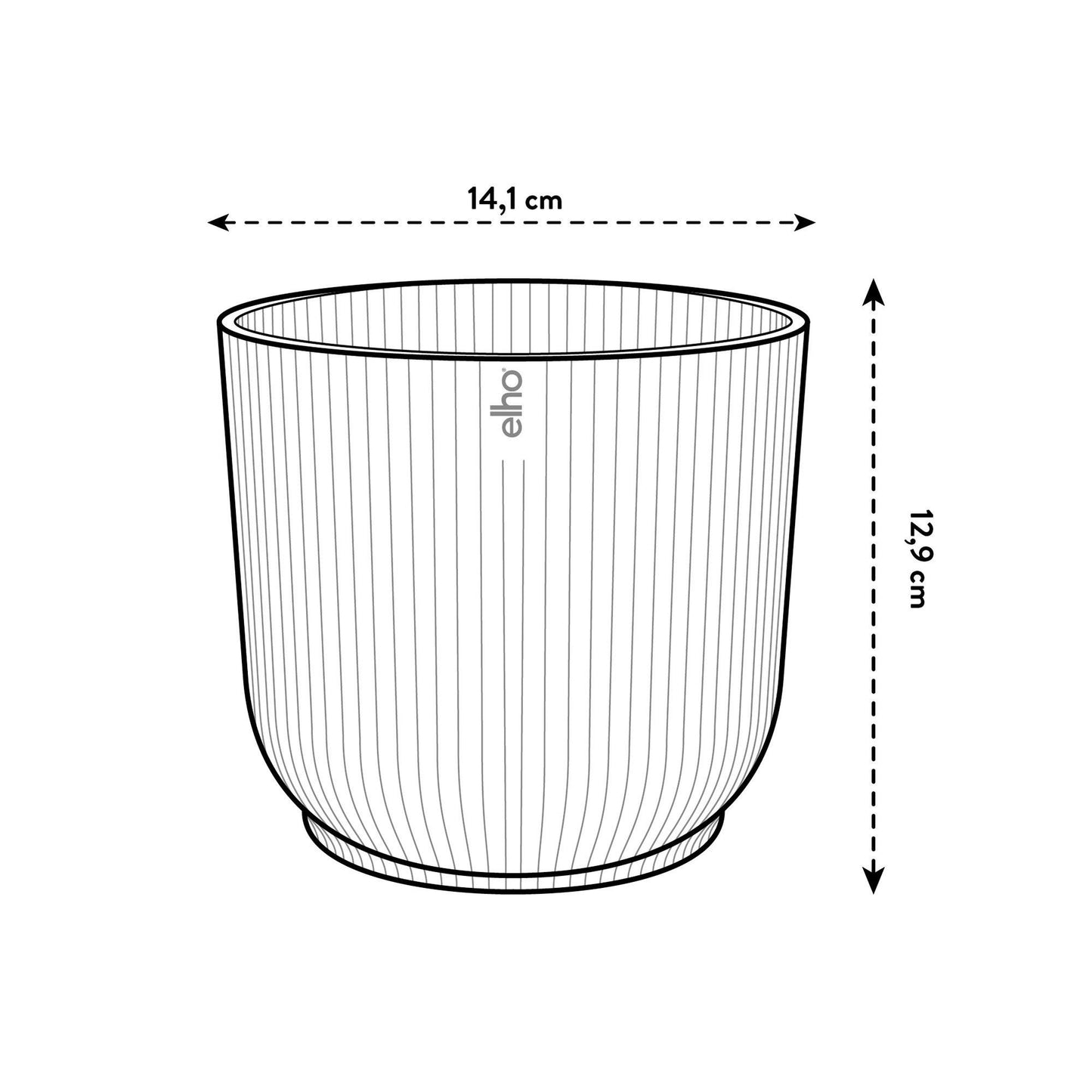 Topf elho Vibes Fold Round Gelb – D14 × H13