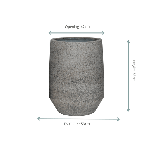Pot Harith High L Dioriet Grey - D53 x H68 - Botanic-Vibes