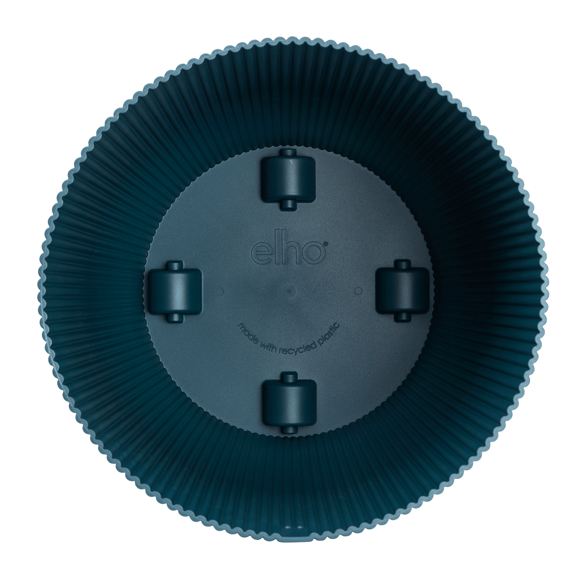 Topf elho Vibes Fold Round Blau – mit Rollen – D35 × H33 - Botanic-Vibes