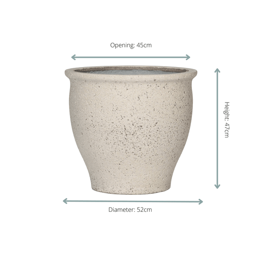 Pot Poseidon Chalk White - D52 x H47 - Botanic-Vibes