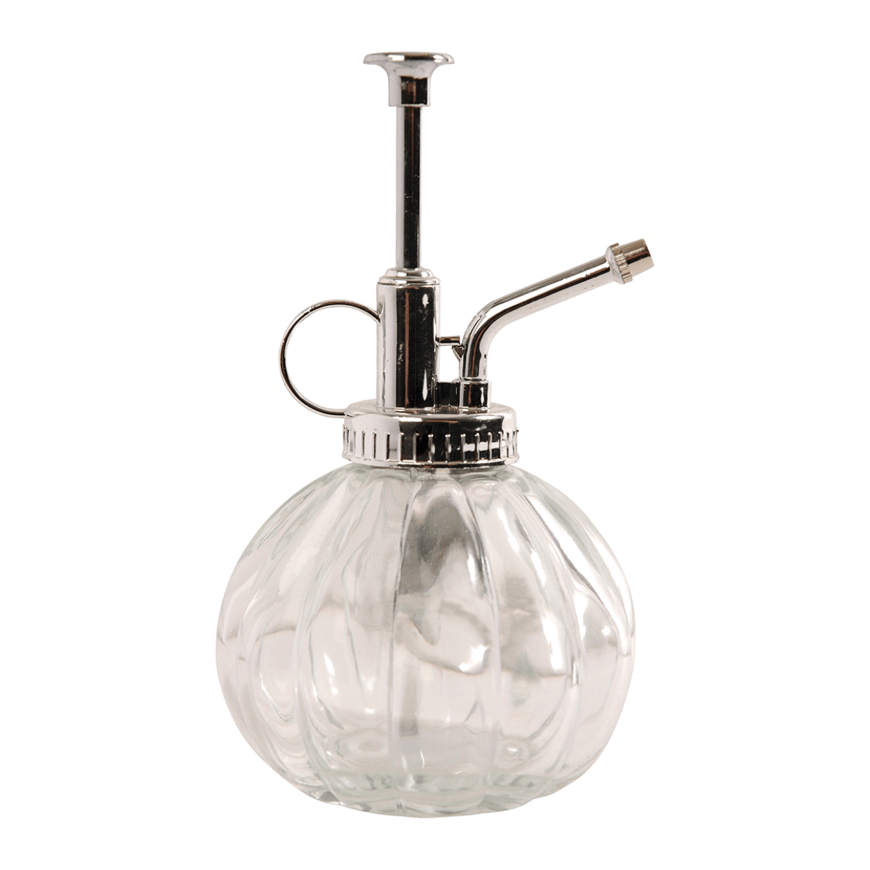 Pflanzensprüher – Klar/Silber – Glas – 0,25 l – L8,8×T8,8×H15,4 cm - Botanic-Vibes