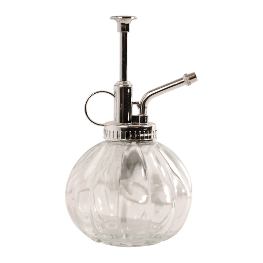 Pflanzensprüher – Klar/Silber – Glas – 0,25 l – L8,8×T8,8×H15,4 cm - Botanic-Vibes
