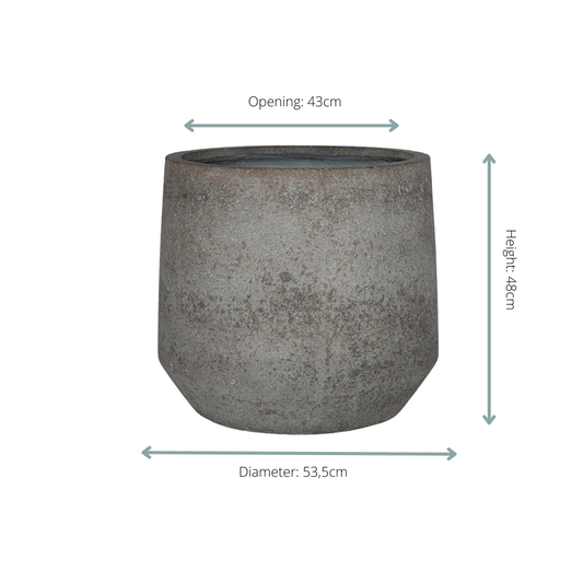 Pot Harith L Dioriet Grey - D53,5 x H48 - Botanic-Vibes