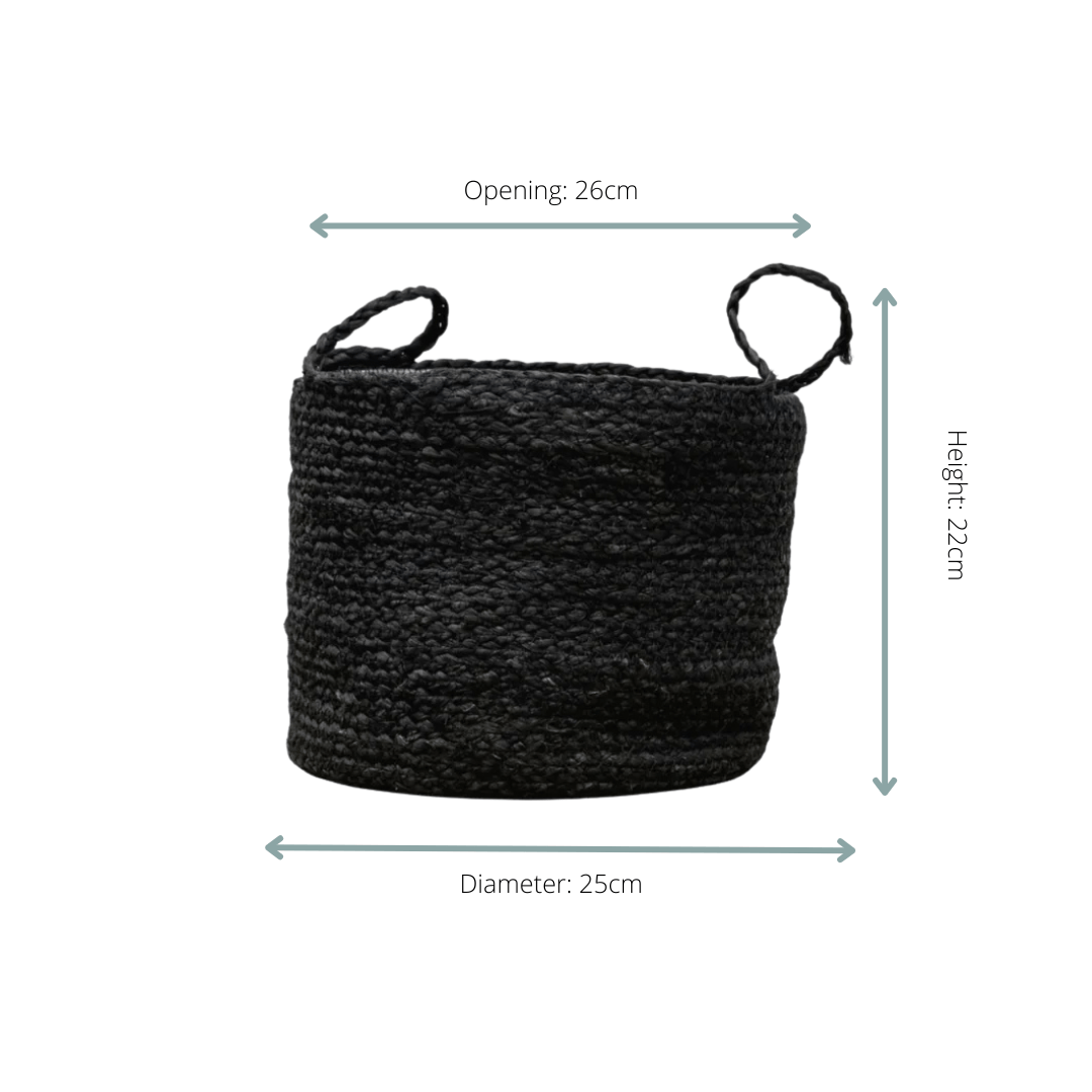 Mand Stefan zwart - D25 x H22 - Botanic-Vibes