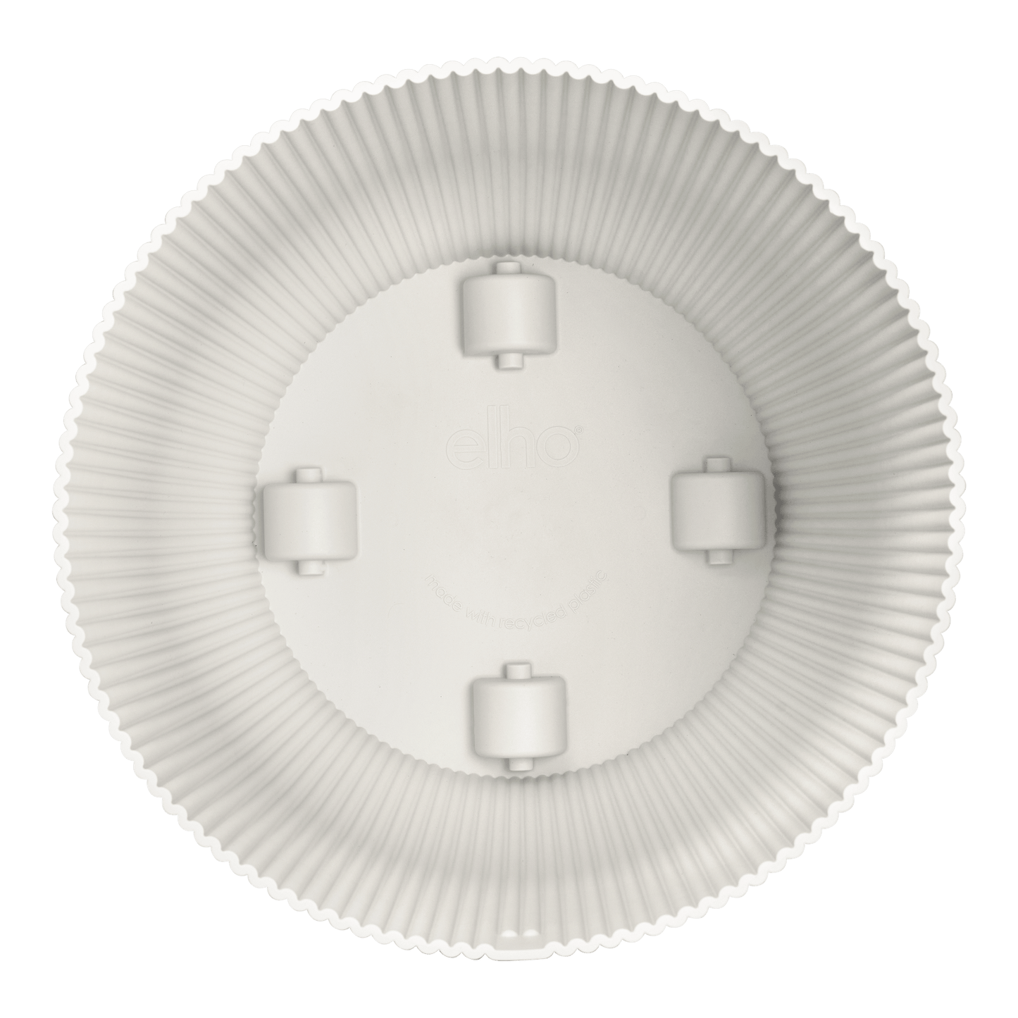 Topf elho Vibes Fold Round Weiß – mit Rollen – D35 × H33 - Botanic-Vibes