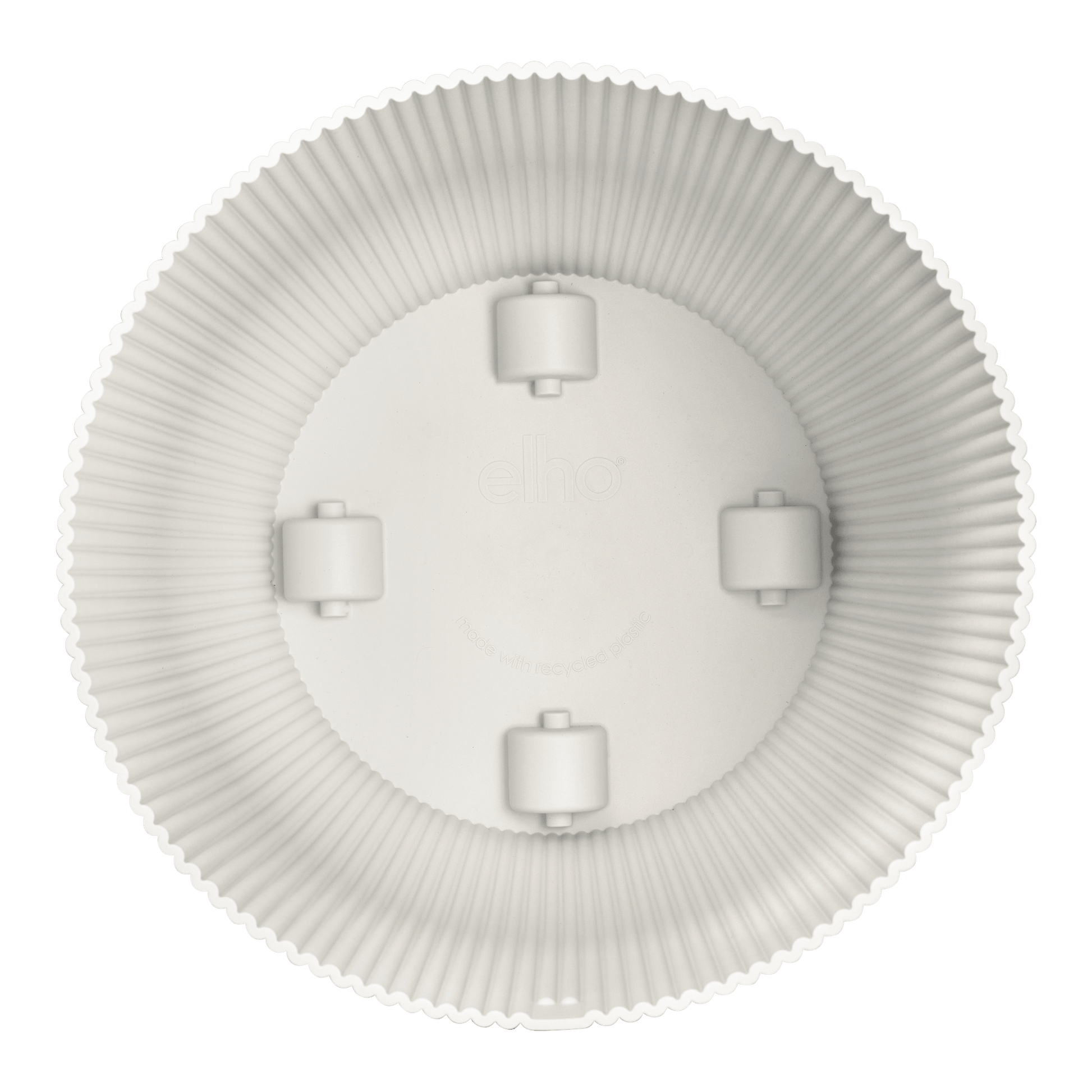 Topf elho Vibes Fold Round Weiß – mit Rollen – D35 × H33 - Botanic-Vibes