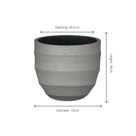 Pot Bordo New Egg Grey - D55 x H46 - Botanic-Vibes