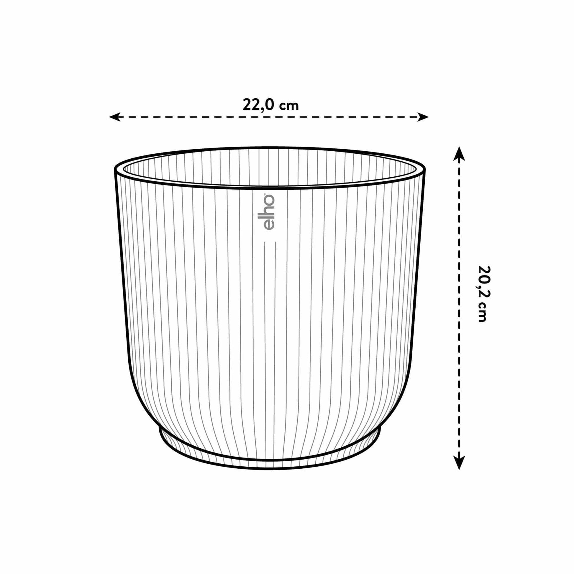Topf elho Vibes Fold Round Rosa – D22 × H20 - Botanic-Vibes