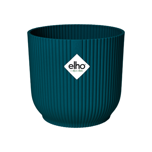 Topf elho Vibes Fold Round Blau – D22 × H20 - Botanic-Vibes
