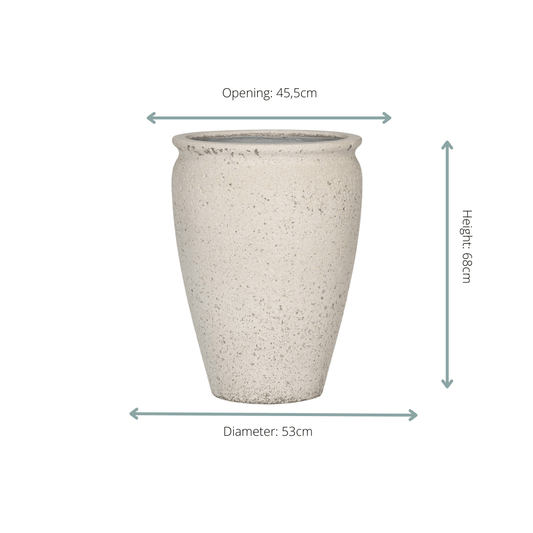 Pot Artemis Chalk White - L D53xH68 - Botanic-Vibes