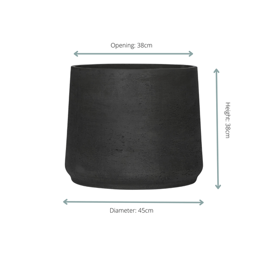 Jumbo Patt Black Washed - D45 x H38 - Botanic-Vibes