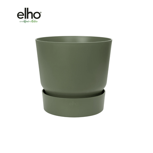 Topf elho Greenville Round Grün – D39 × H37 - Botanic-Vibes