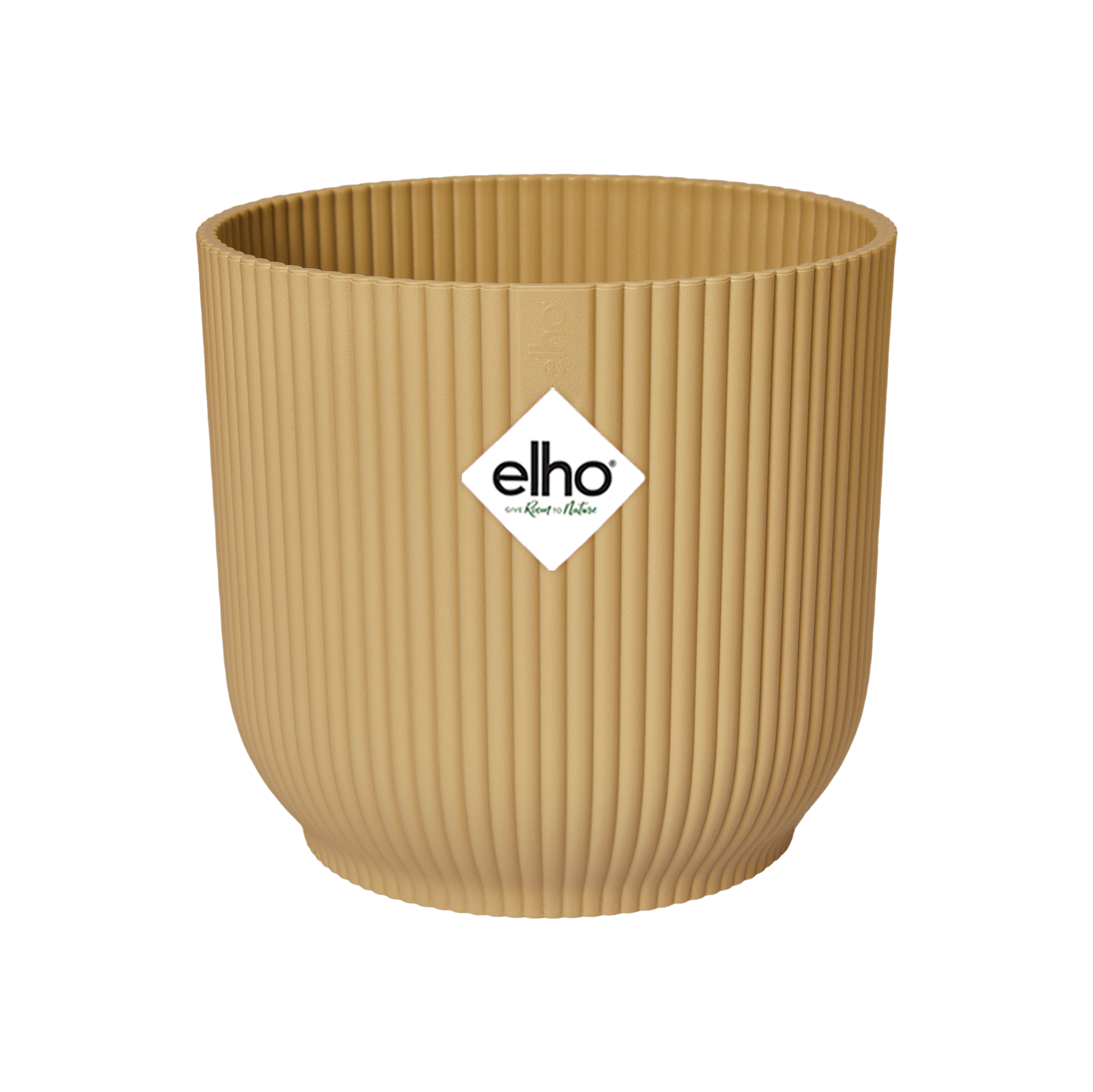 Topf elho Vibes Fold Round Gelb – D14 × H13 - Botanic-Vibes