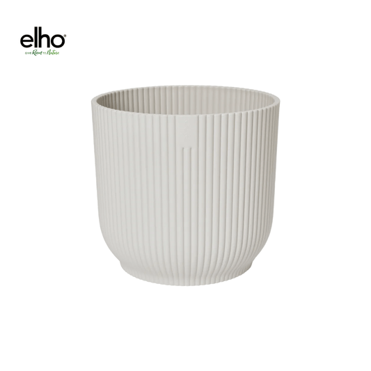 Topf elho Vibes Fold Round Weiß – mit Rollen – D35 × H33 - Botanic-Vibes