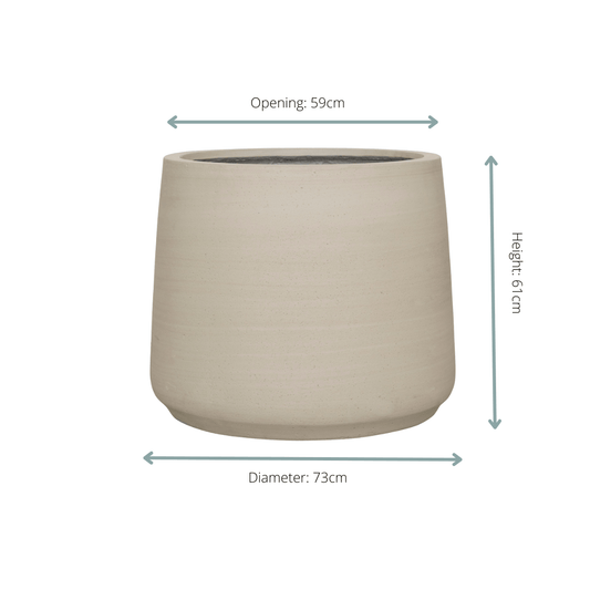Jumbo Patt Beige Washed - D73 x H61 - Botanic-Vibes