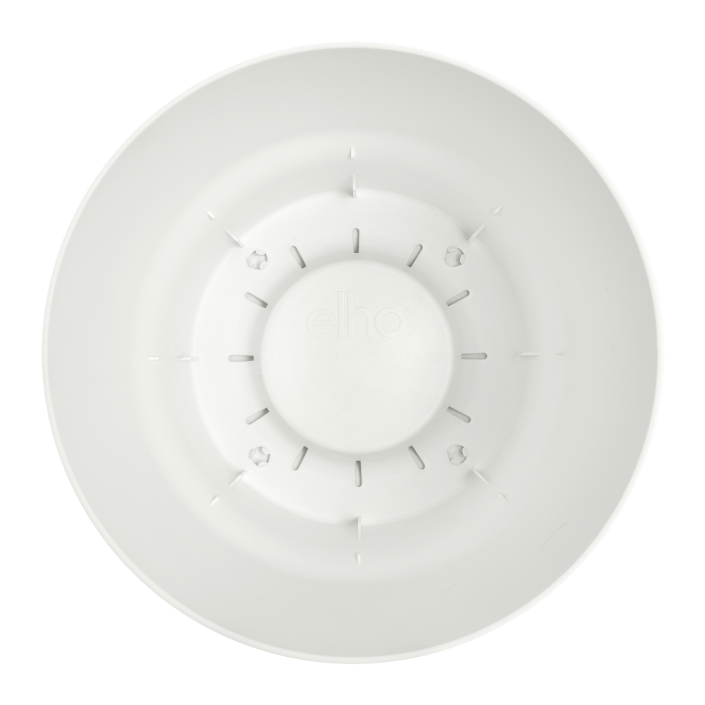 Topf elho Greenville Round Weiß – D30 × H28 - Botanic-Vibes