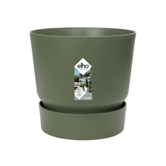 Topf elho Greenville Round Grün – D39 × H37 - Botanic-Vibes