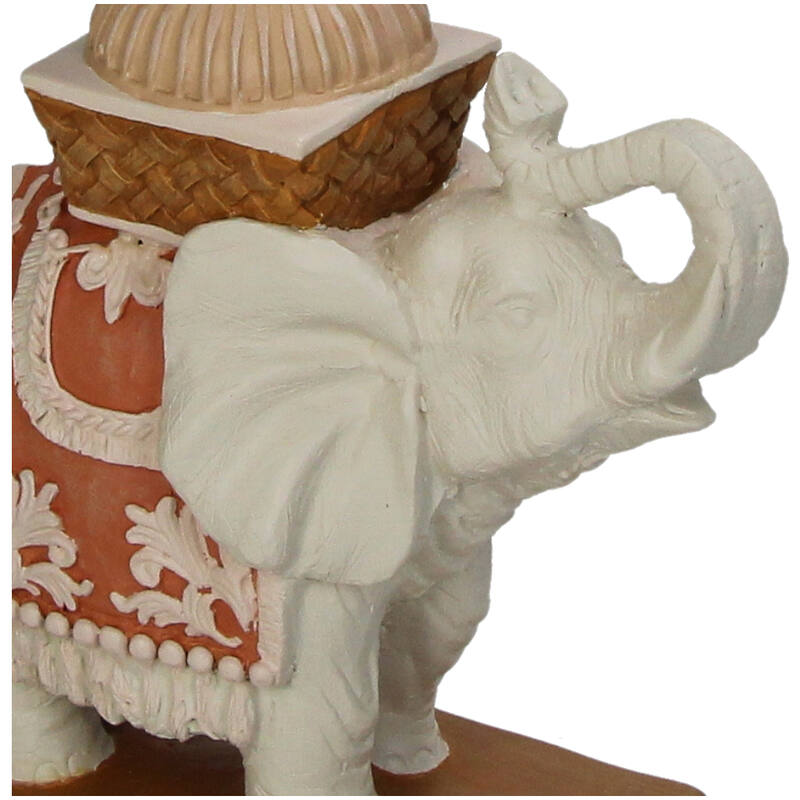 Candle Holder - Elephant Natural Pink - Polyresin -  ↑ 15 Cm