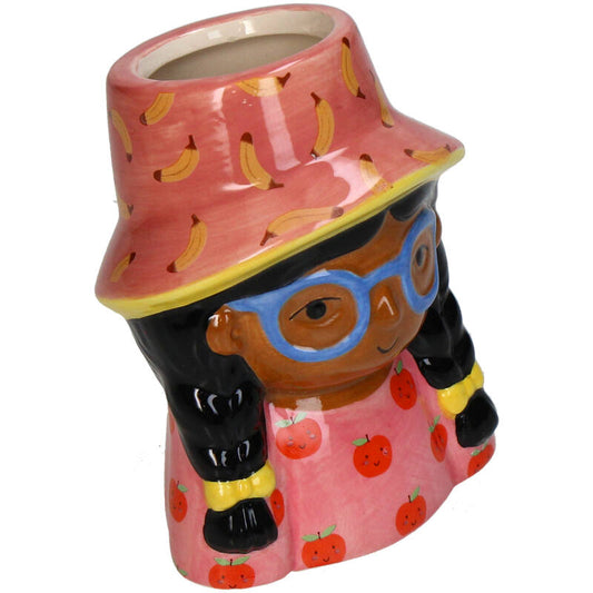 Multicolored Dolomite Plant Pot