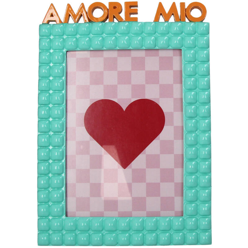Amore Mio Polyresin Photo Frame Turquoise 13X18Cm