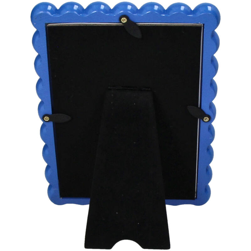 Photo Frame Smiley Polyresin Blauw 10X15Cm