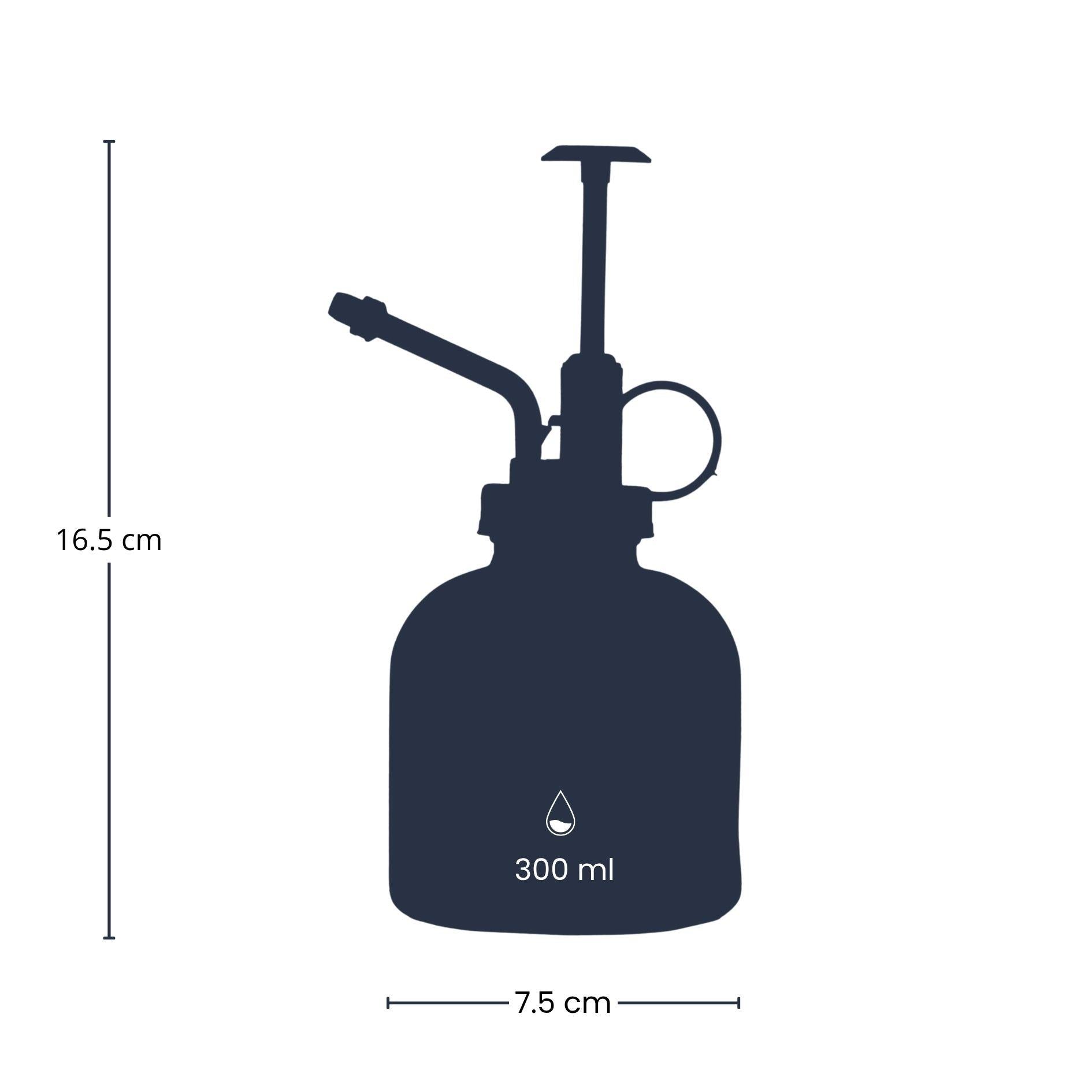 Plantenspuit - Glas helder met zwart - 300 ml - Botanic-Vibes