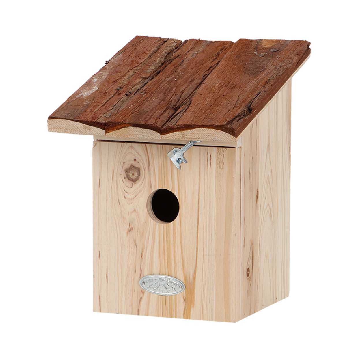 Blue Tit Birdhouse - Nesting Box - Pine Bark Roof