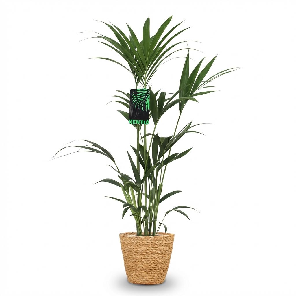 Green boutiQ, Zimmerpflanze, Howea Forsteriana, Kentia, Palme, Wenig Pflege, Grün, Topf 21cm, Höhe 120, 130cm