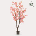 Kunstpflanze, Prunus, Kersenbloesem, rosa, 210 cm