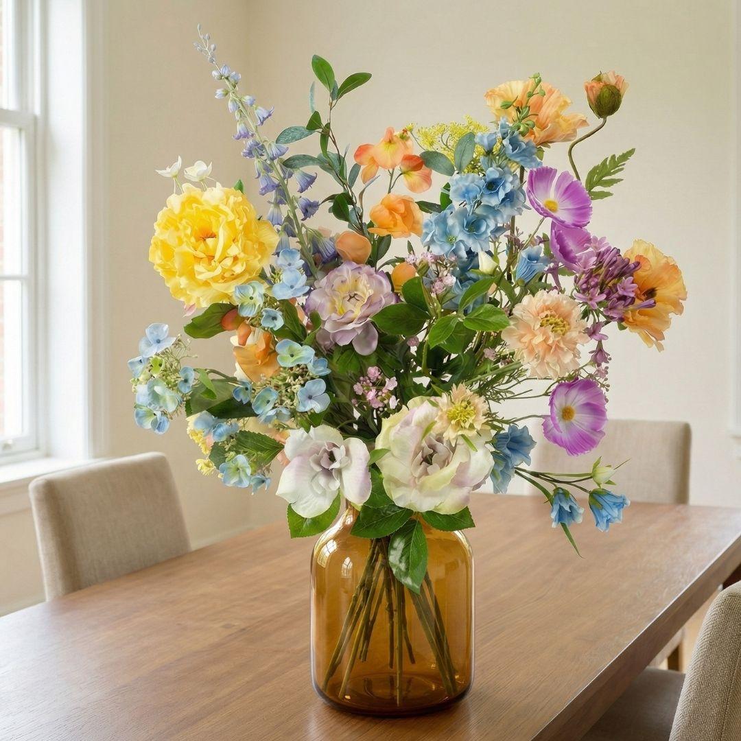 Kunstblumenstrauß, Soft Spring Deluxe, Real Touch, 18 Stiele, ↑ 85 cm