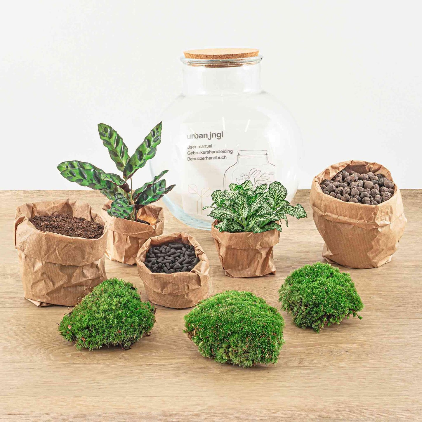Flaschengarten – teddy – 26,5 cm – Rechen + Schaufel
