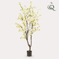 Kunstpflanze, Prunus, Kersenbloesem, weiß, 210 cm