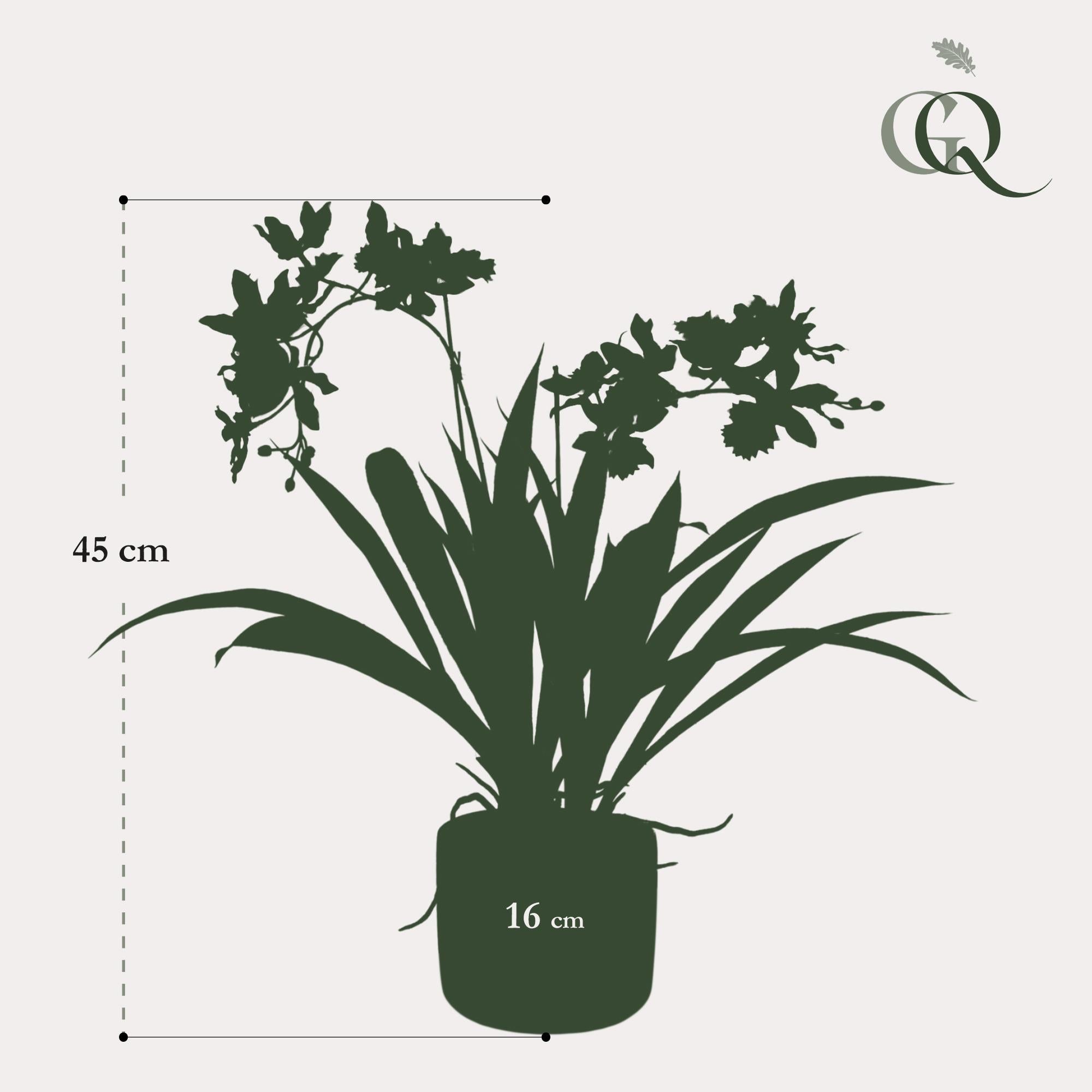 Kunstpflanze, Orchidee, Bordeaux, 45 cm