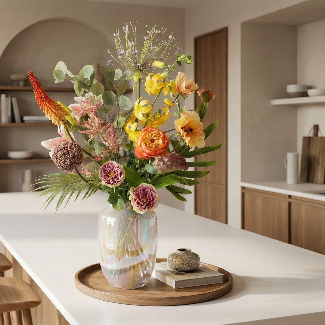 Kunstblumenstrauß, Tropical Chic Deluxe, Real Touch, 13 Stiele, ↑ 105 cm