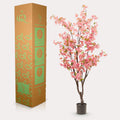 Kunstpflanze, Prunus, Kersenbloesem, rosa, 175 cm