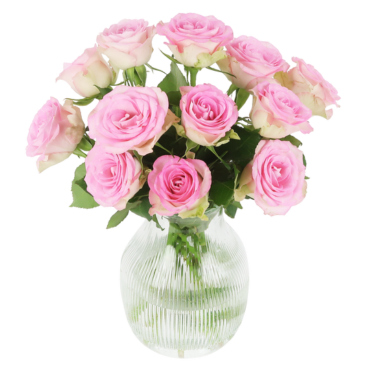 Süße rosen – rosa rosen im briefkastenpaket