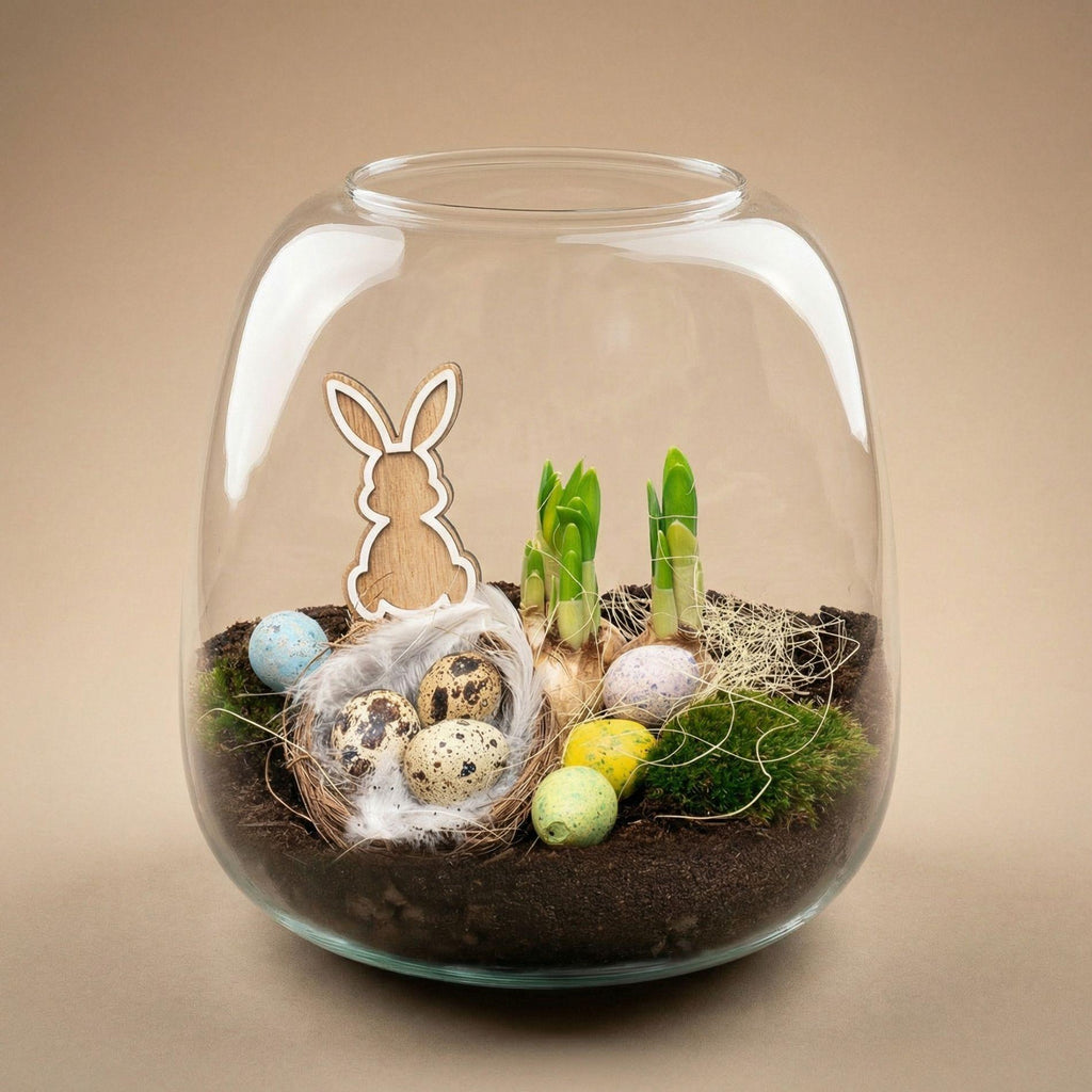 Offenes Terrarium, Emma Mini Oster, DIY-Set, Flaschengarten DIY-Set, Ø19 cm ↑ 20 cm