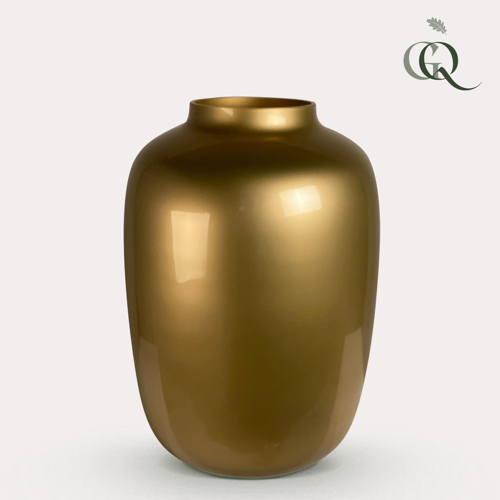 Vase Glas, Gold, Artic, M, H35 W25