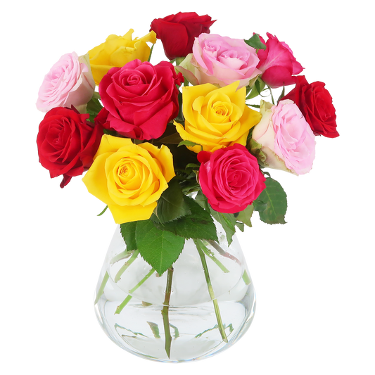 Colorful Roses – Briefkastenstrauß bunt