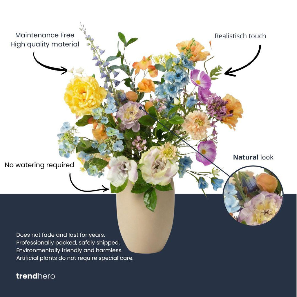 Kunstblumenstrauß, Soft Spring Deluxe, Real Touch, 18 Stiele, ↑ 85 cm