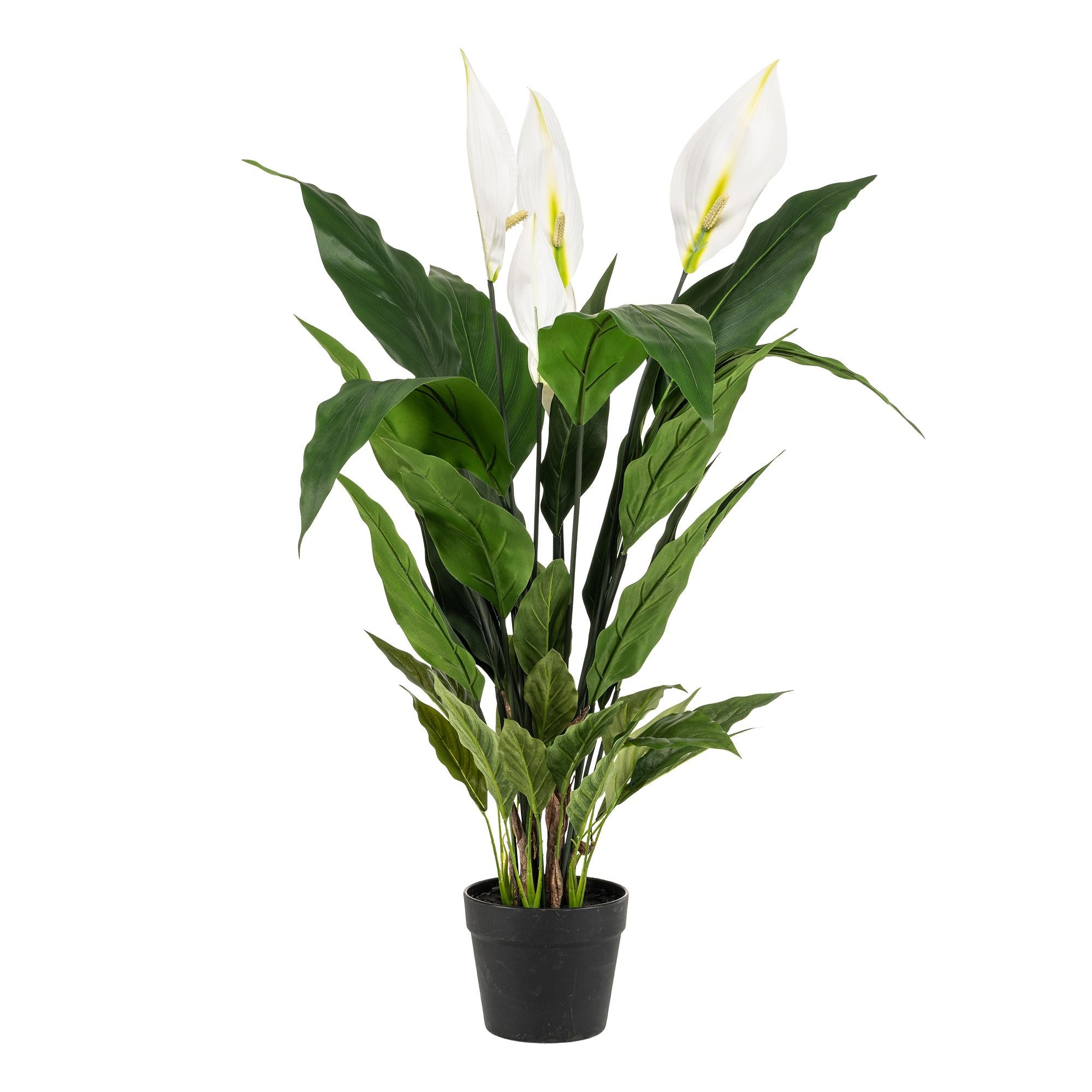 Kunstpflanze, Spathiphyllum, Lepelplant, 90 cm